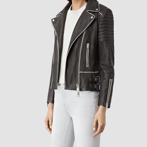 ALL SAINTS BIXER BIKER GENUINE LEATHER JACKET